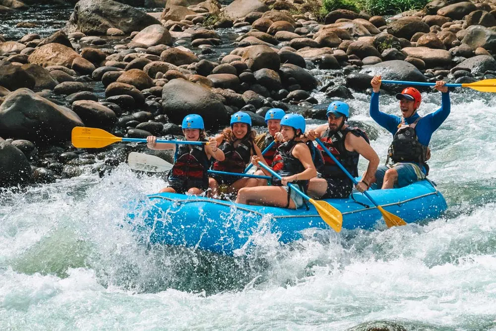 Me and my friends rafting in Costa Rica