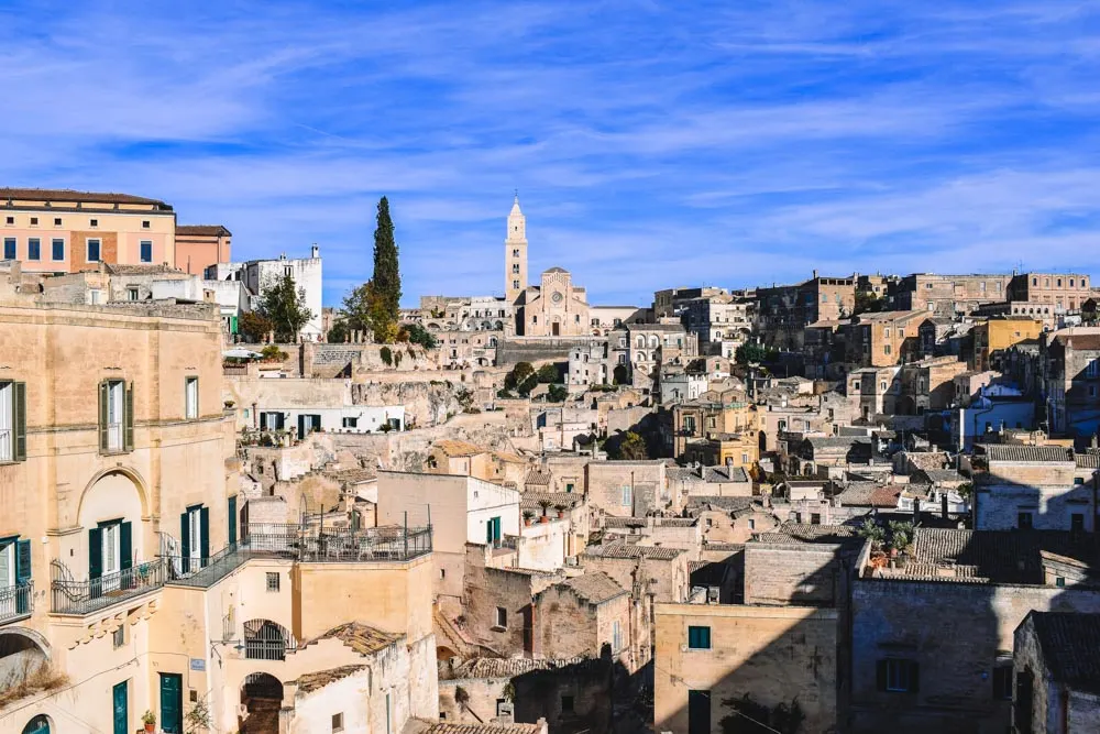 The view over the Sassi of Matera from Belvedere Luigi Gurrigghio
