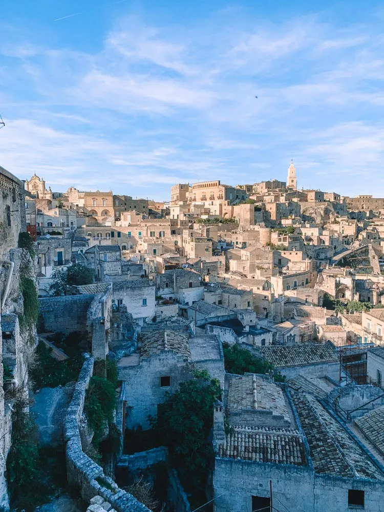 The view over the Sassi of Matera from Belvedere Piazzetta Pascoli