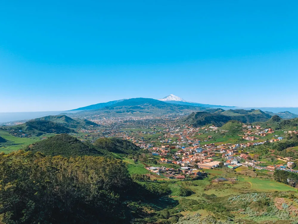 The view over Tenerife from Mirador Cruz del Carmen