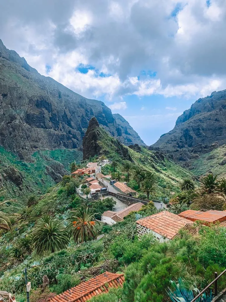 The village of Masca and surrounding mountains