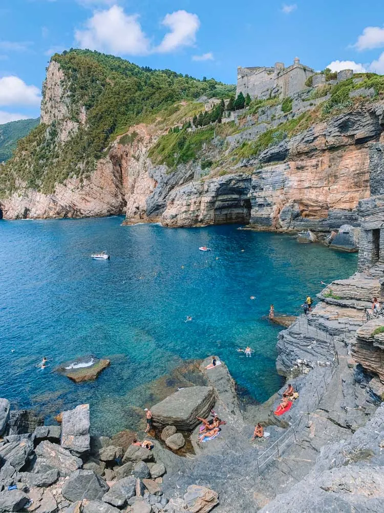 Grotta di Lord Byron in Porto Venere, a great spot for swimming and sunbathing