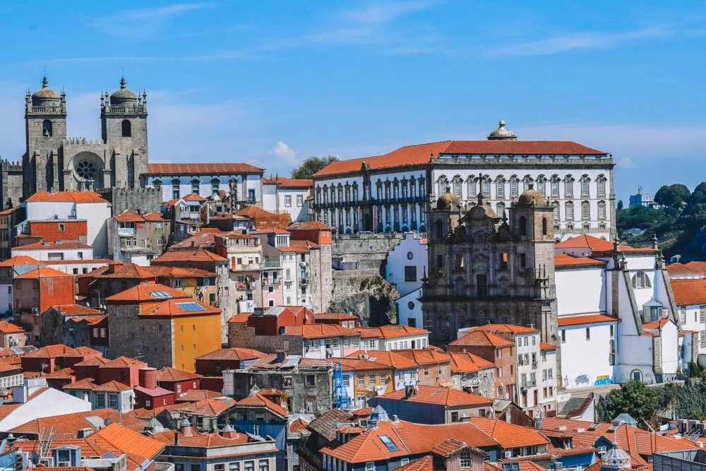 The rooftops of Porto as seen from from Miradouro da Vitoria