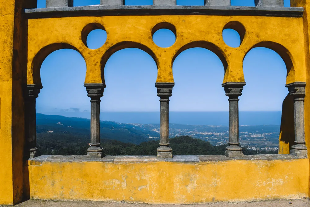 The epic views from Palacio Nacional da Pena in Sintra, Portugal