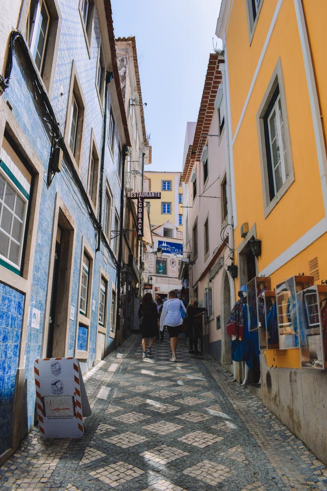 Wandering the streets of Sintra Old Town in Portugal