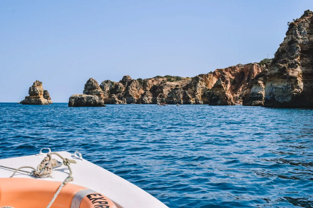 Cruising along the coast of Ponta da Piedade - one of the best things to do in Lagos