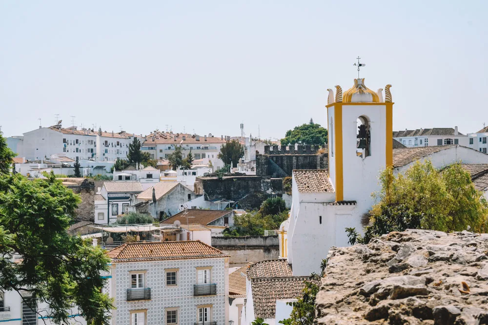Rooftop views in Tavira, Portugal - a lovely town to stay in Algarve for a quiet beach holiday