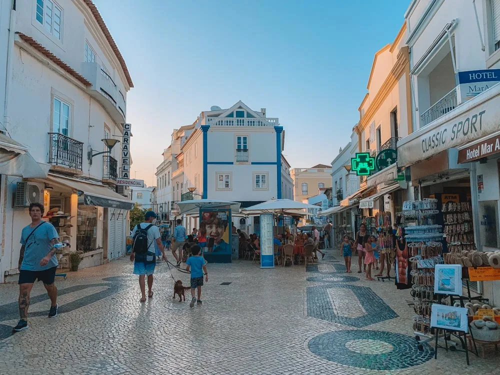 Exploring the old town centre of Lagos in Portugal