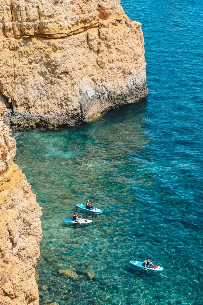 Exploring the Algarve coast by SUP