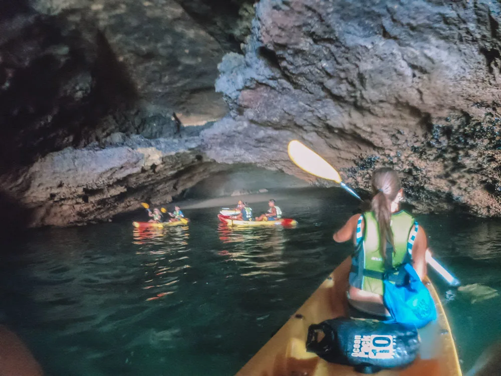 One of the other sea caves we explored during our Benagil Cave kayak tour