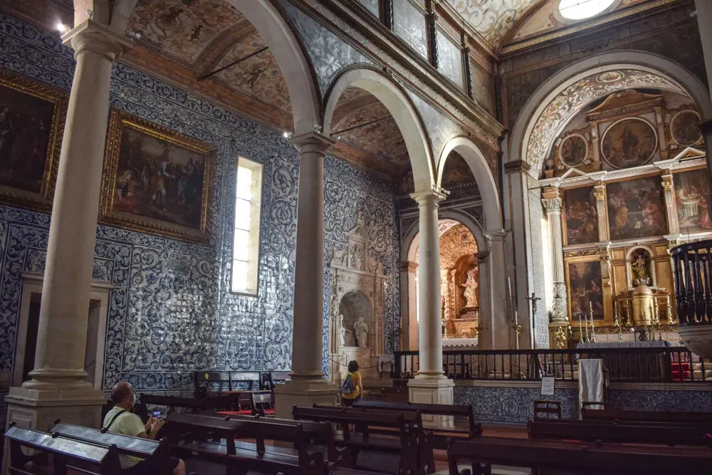 The interior of Igreja de Santa Maria in Obidos, Portugal