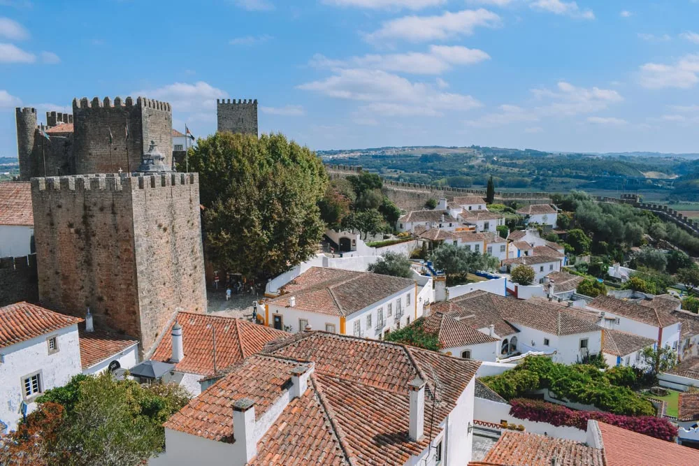 View over Obidos from the castle walls