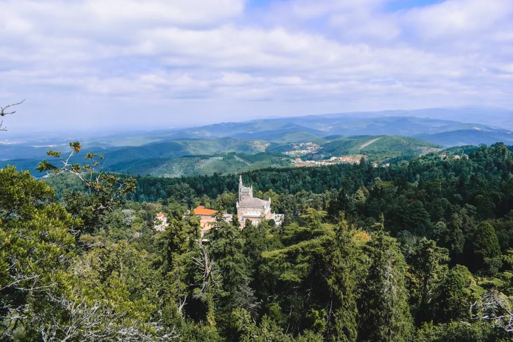 Enjoying the views over Bucaco National Park in Portugal