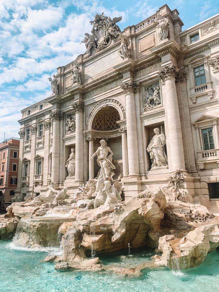 The beautiful Trevi fountain in Rome - you have to see it if you visit Rome in winter!