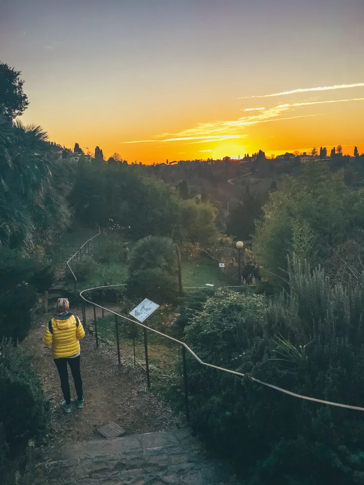 Sunset at the Giardino delle Rose in Florence