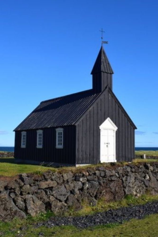 Budir black church in Iceland