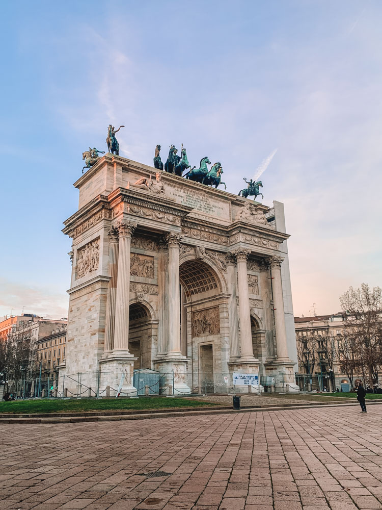 Arco della Pace in Milano, Italy