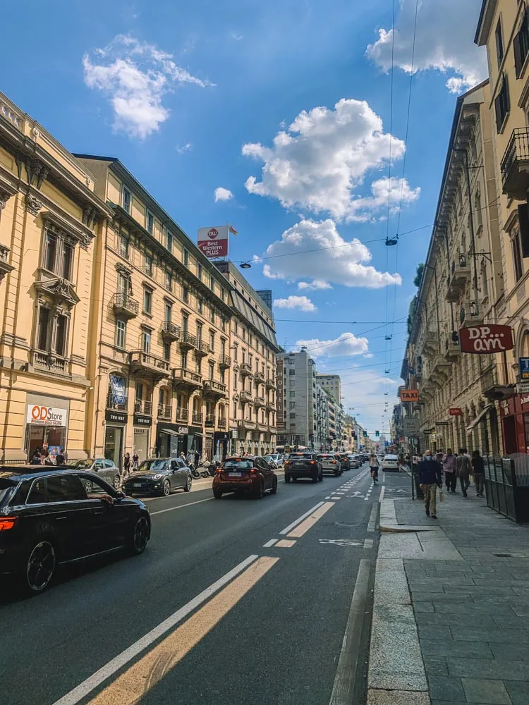 Corso Buenos Aires, one of the main shopping streets in Milan, Italy