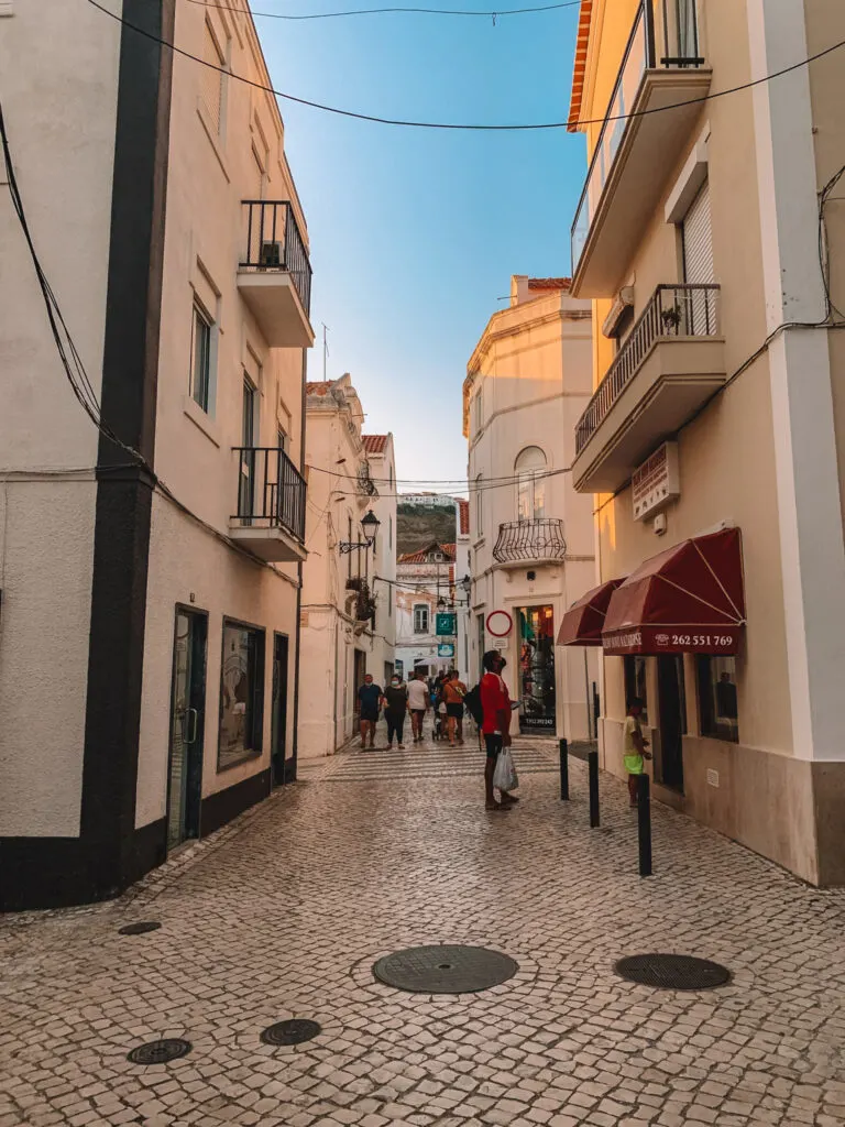 Wandering the streets of Barrio dos Pescatores in Nazaré, Portugal