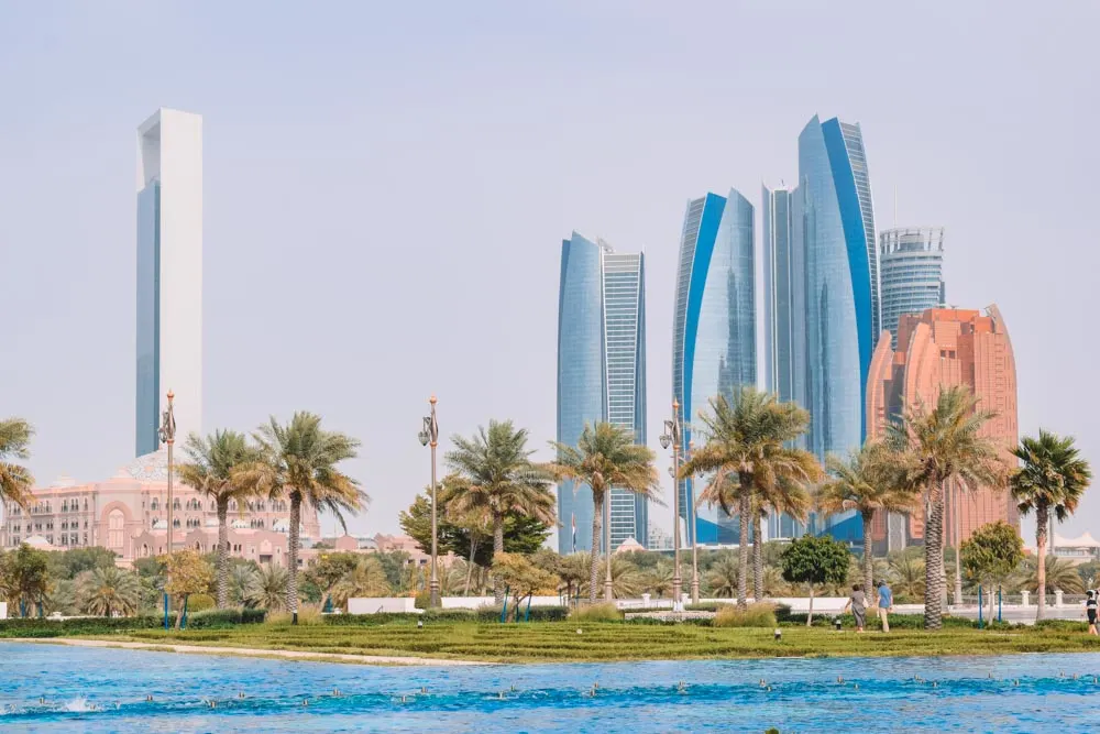 The unique skyline of Abu Dhabi