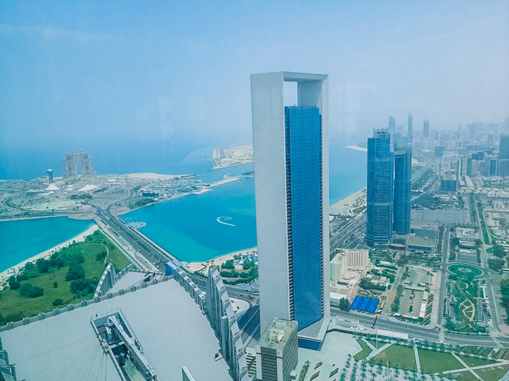 The view from Etihad Towers observation deck