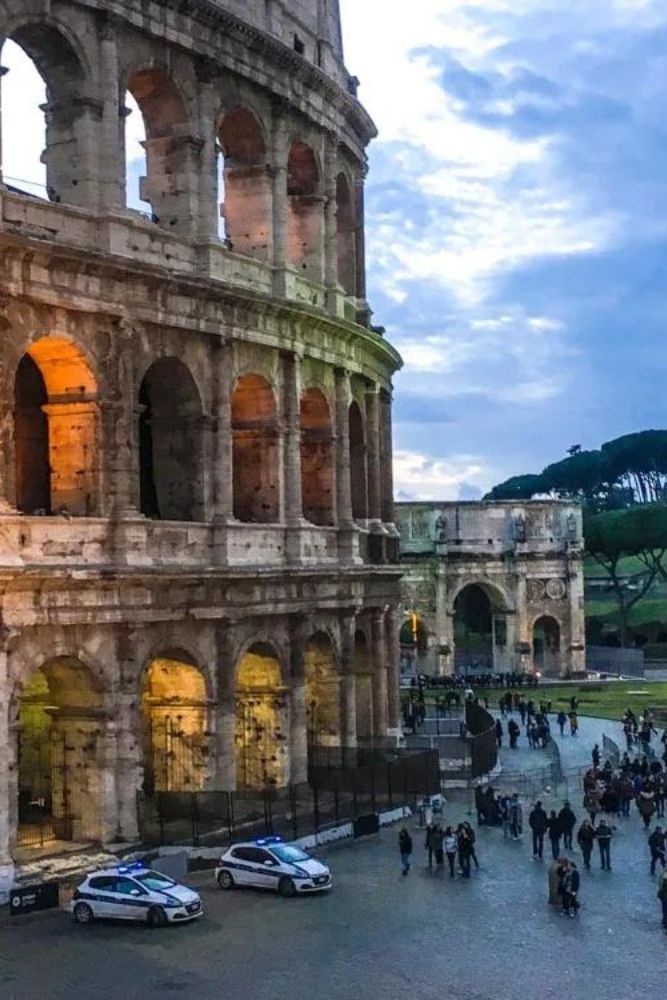 The Colosseum in Rome at night