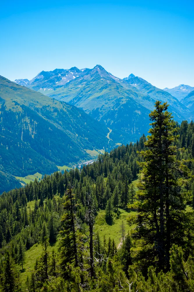 Mountain views in St Anton in summer