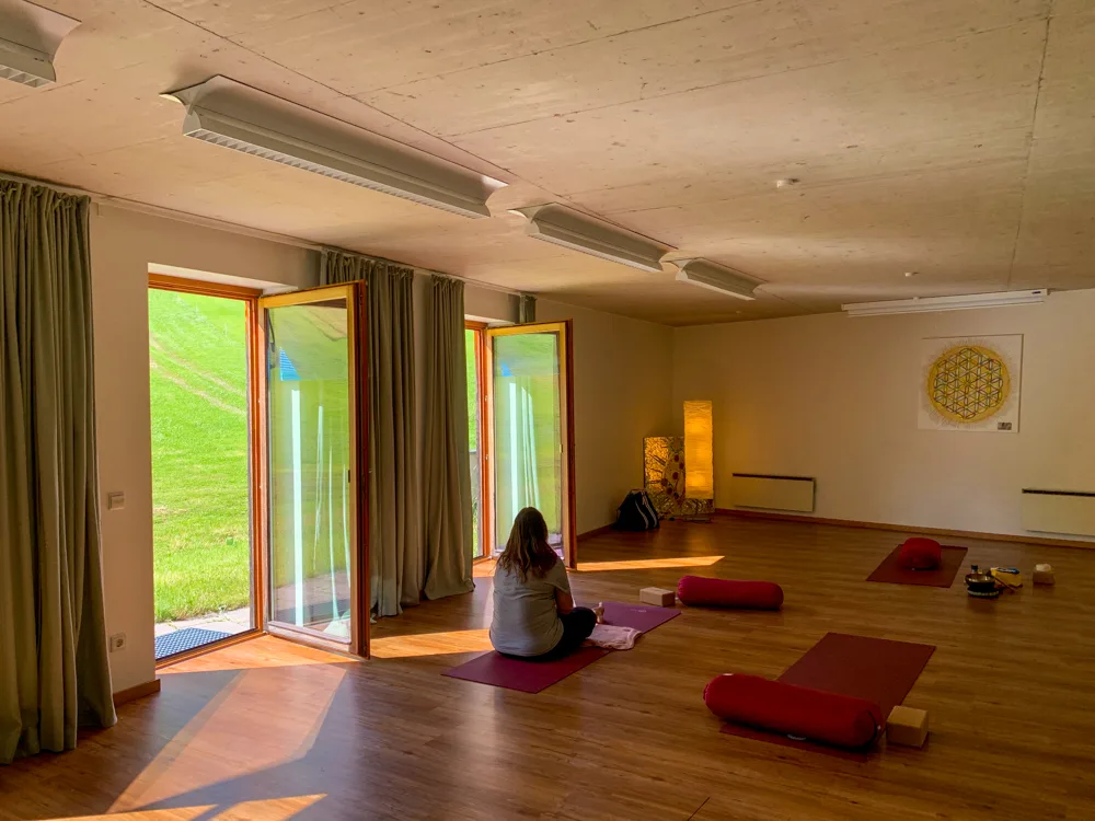 Arlflow, the yoga studio where we did yoga in St Anton, Austria