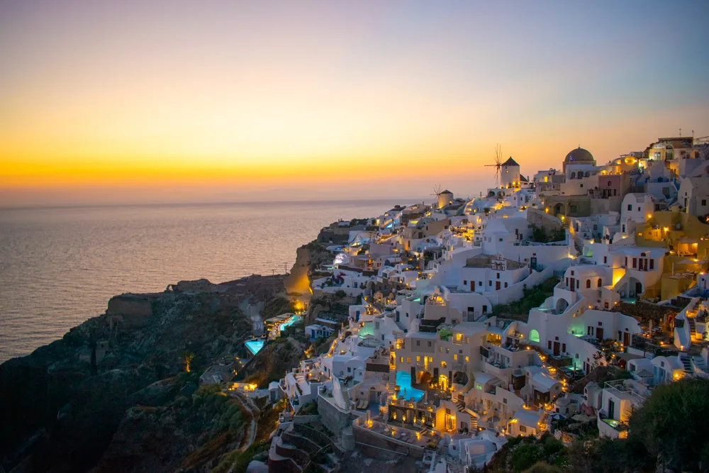 That iconic Santorini sunset, seen from Oia Castle