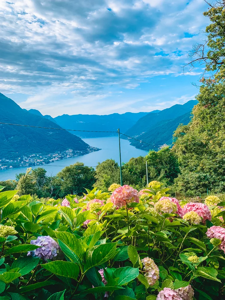 Views over Lake Como from Essentia Guest House