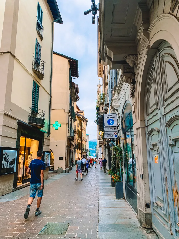 Exploring the streets of Como in Italy