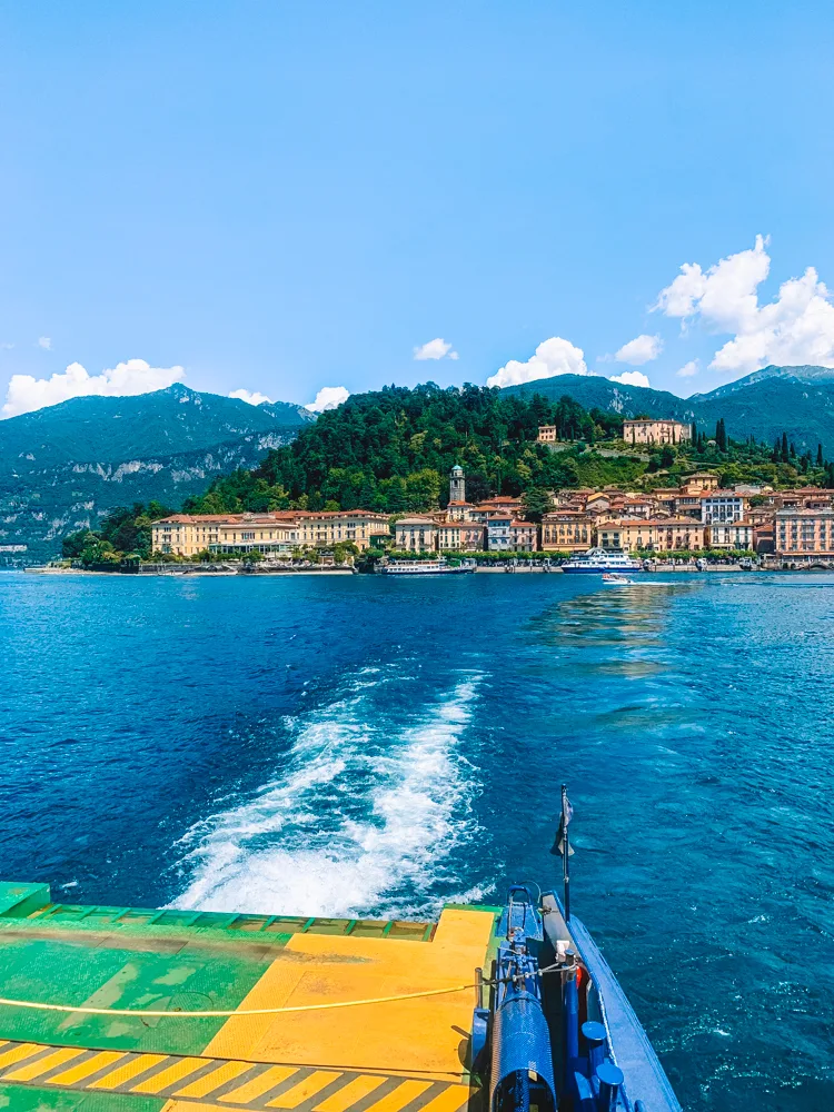 Bellagio, in Lake Como, as seen from the ferry - the best way to get around Lake Como on a day tour