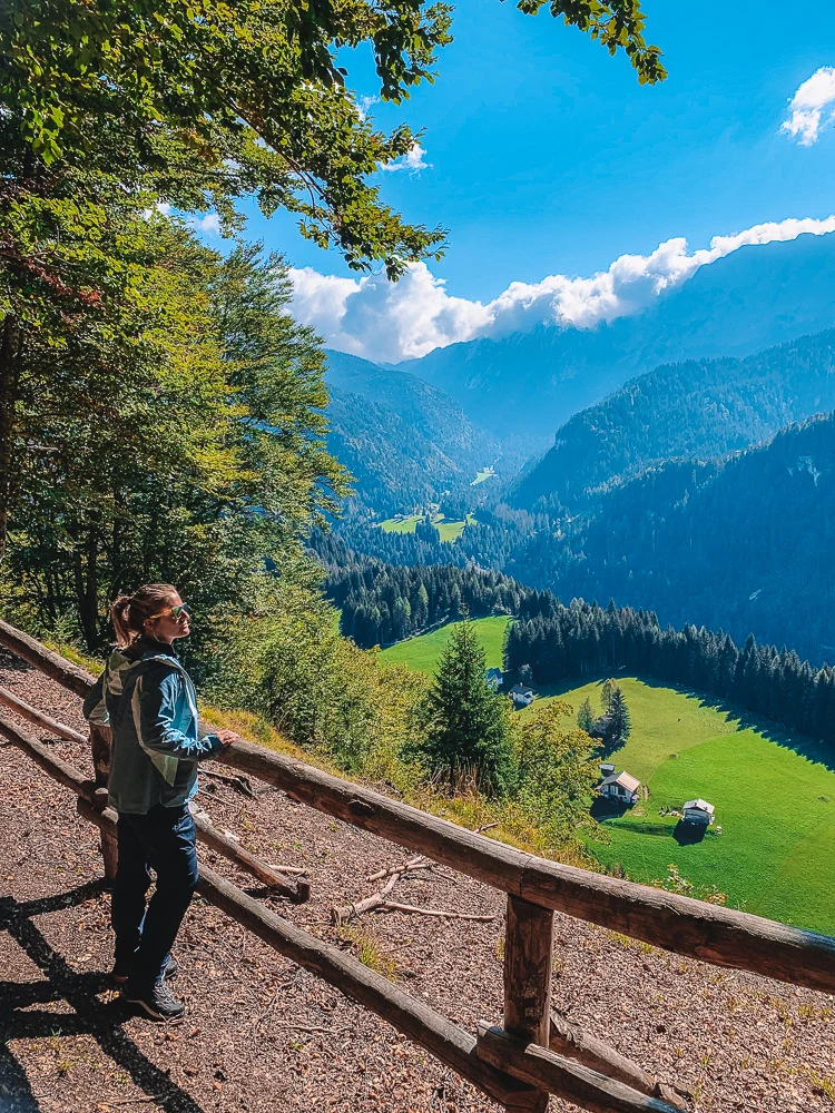 Hiking the Cordognè to San Giovanni loop trail near Mezzano, in Trentino, Italy