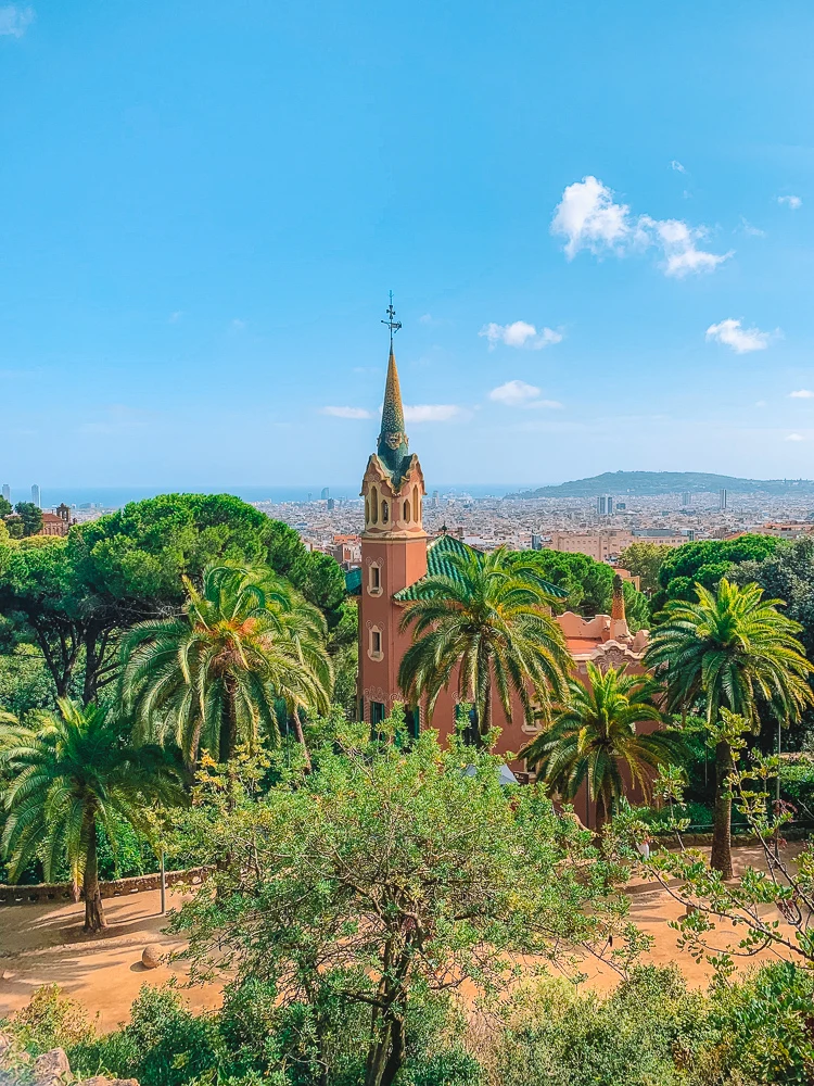 The view over Barcelona from Park Guell