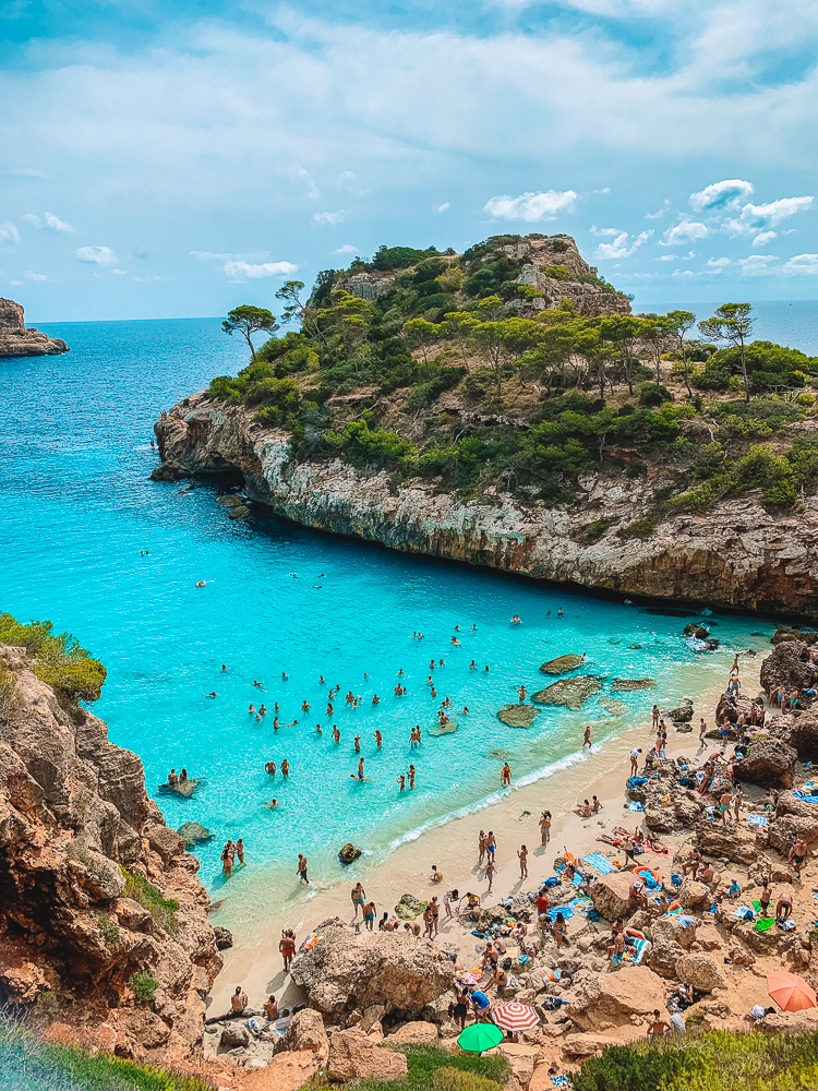 The famous Caló des Moro in Mallorca, Spain