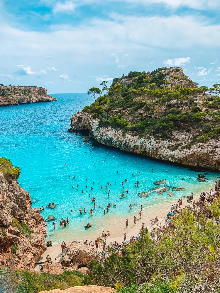Caló des Moro, one of the most famous beaches in Mallorca
