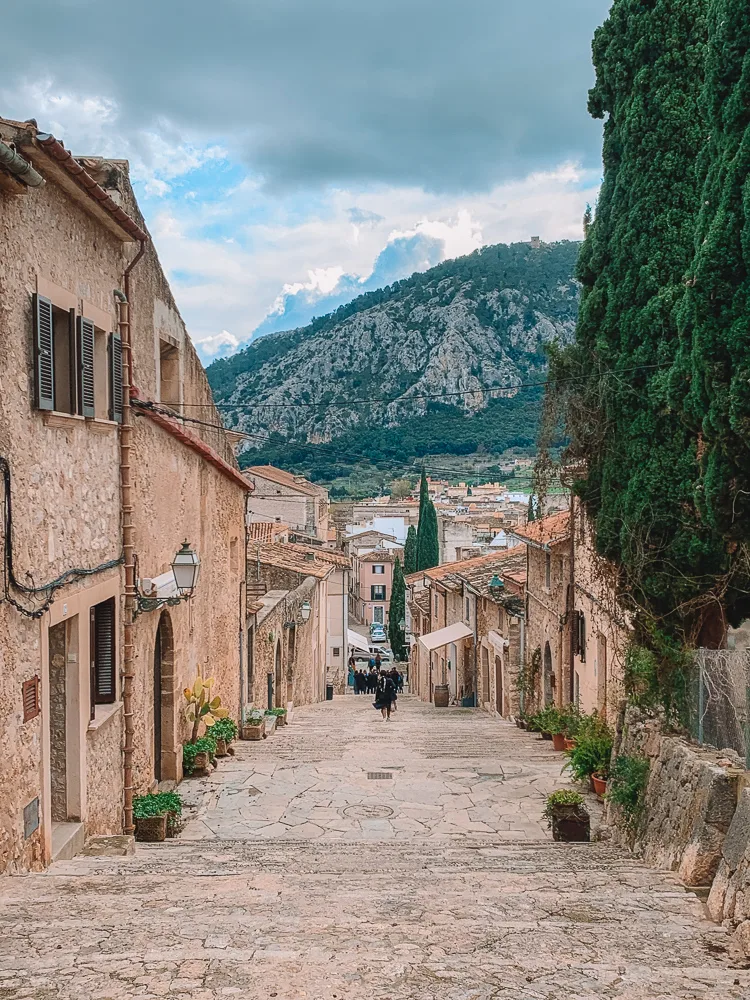 Exploring the picturesque streets of Pollensa in Mallorca