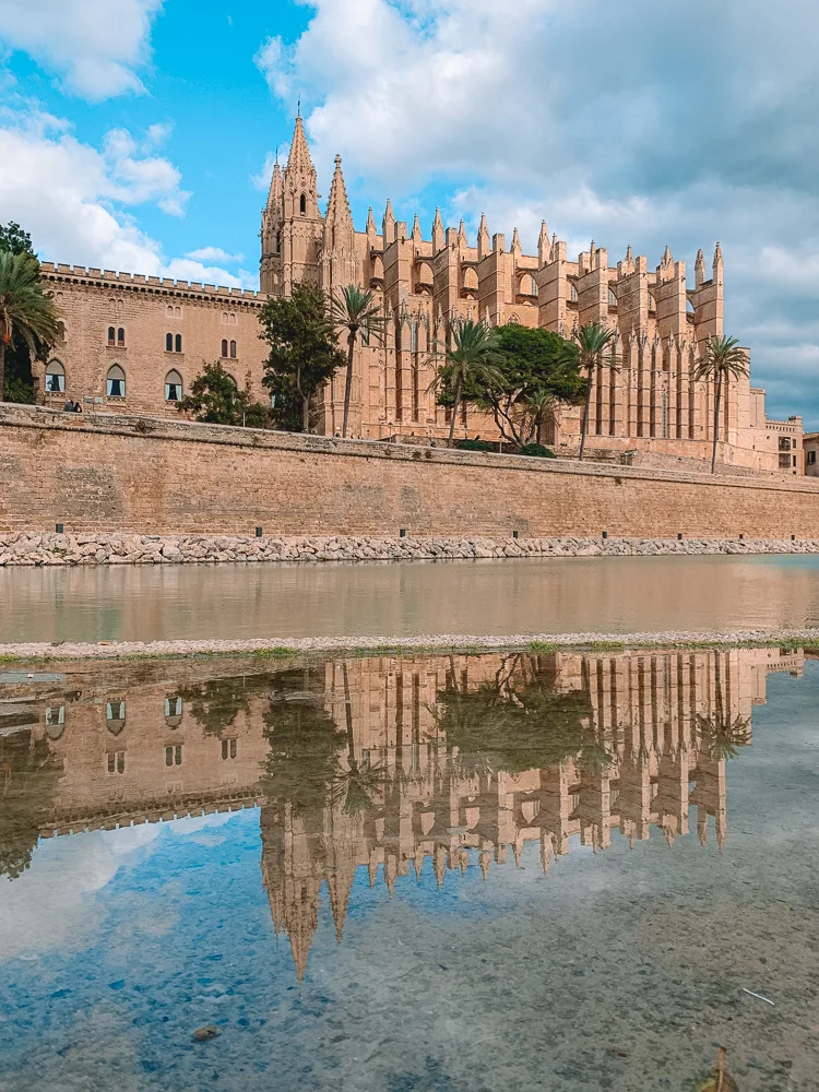 Reflections at the famous Catedral-Basílica de Santa María de Mallorca, in Palma de Mallorca