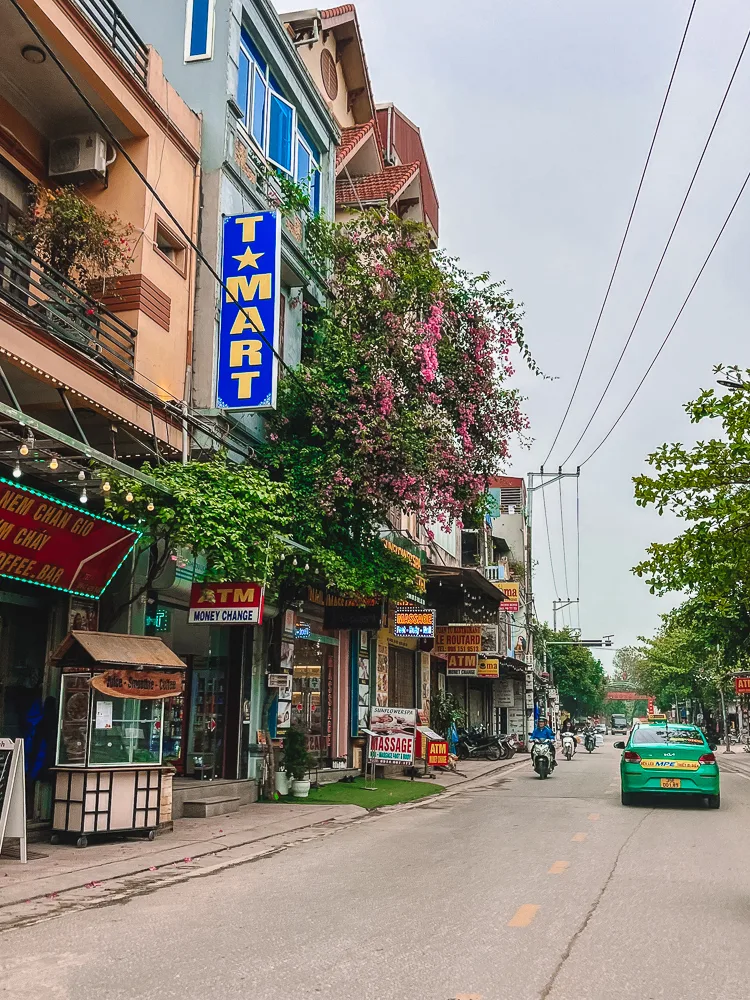 Walking down the Main Street of Tam Coc in Ninh Binh, Vietnam