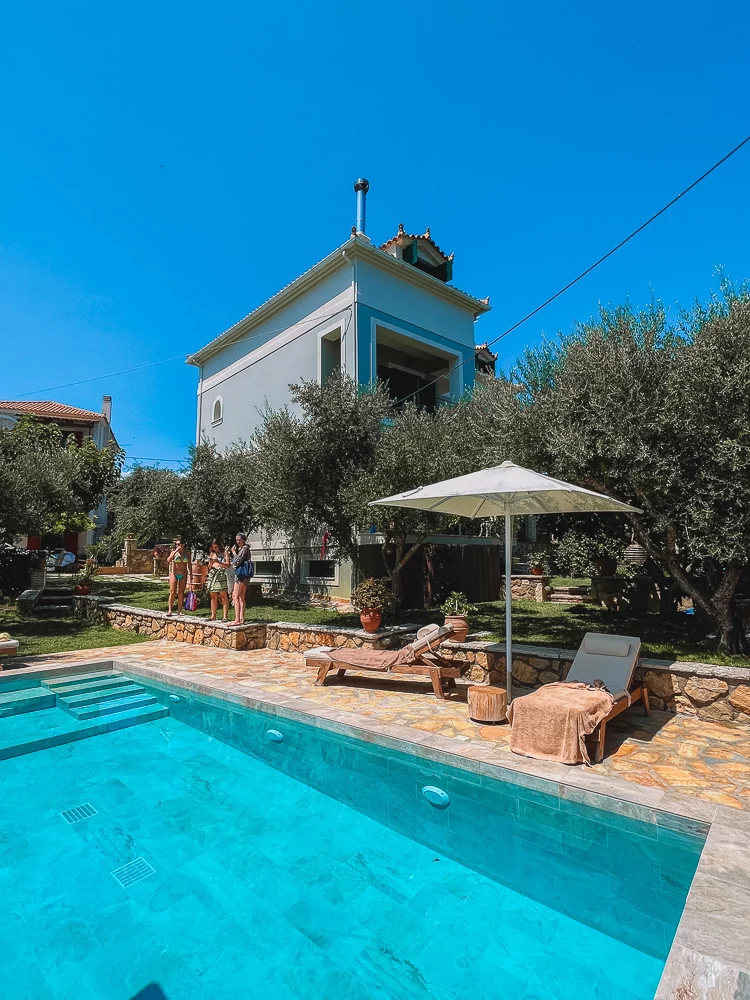The private pool at Joya Luxury Villas in Zante, Greece
