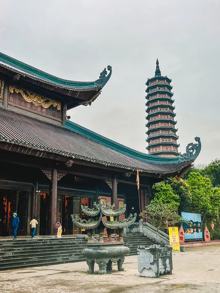 Exploring the temple grounds at Bai Dinh Pagoda in Ninh Binh, Vietnam