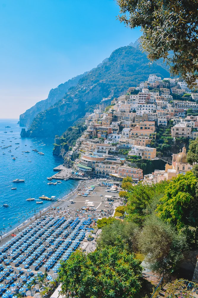 The iconic view over Positano and its main beach