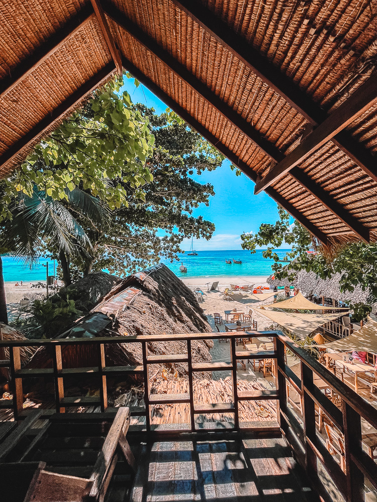 The view from our bungalow at Forra Pattaya Beach Bungalow in Koh Lipe, Thailand