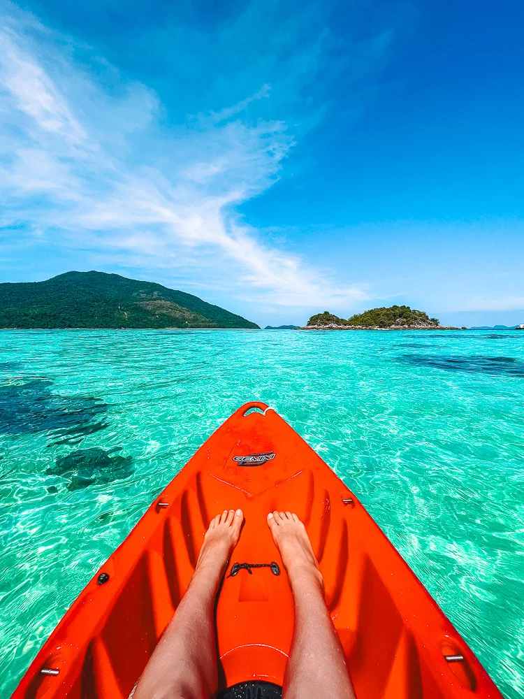 Kayaking in the crystal clear water of Koh Lipe, Thailand