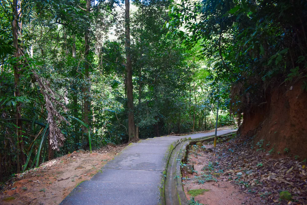 The path leading to the lower section of Seven Wells Waterfall in Langkawi, Malaysia