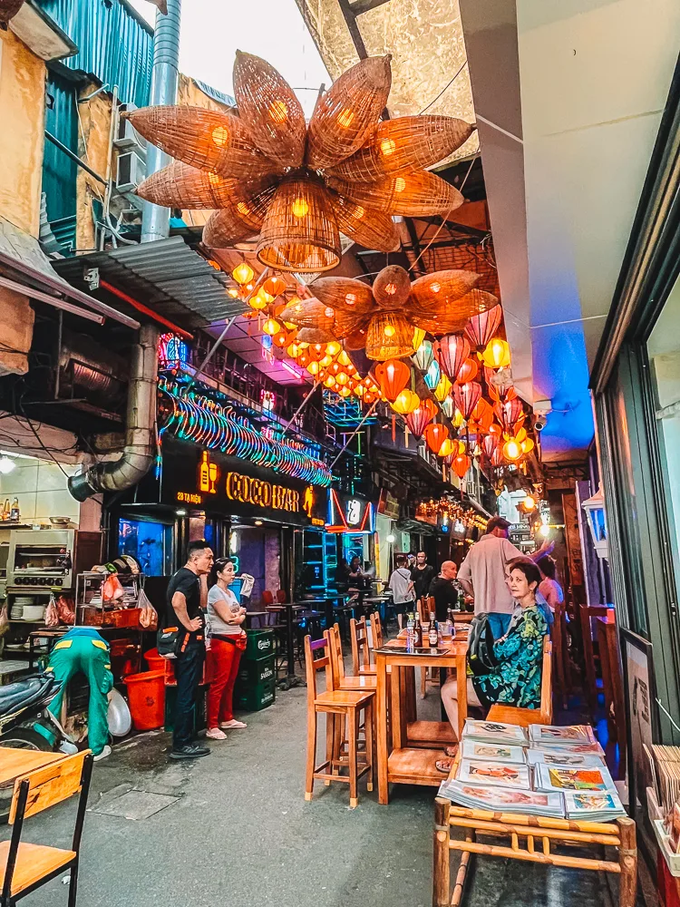 Chilling at Beer Street in Hanoi