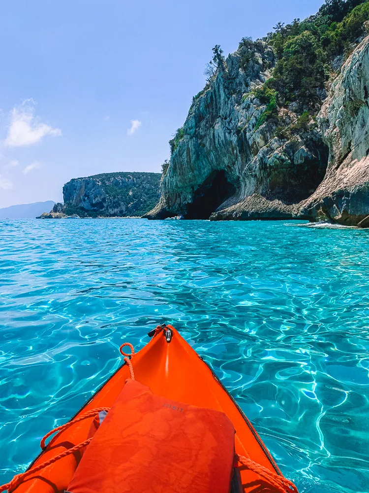 Kayaking in the Golfo di Oresei, Italy