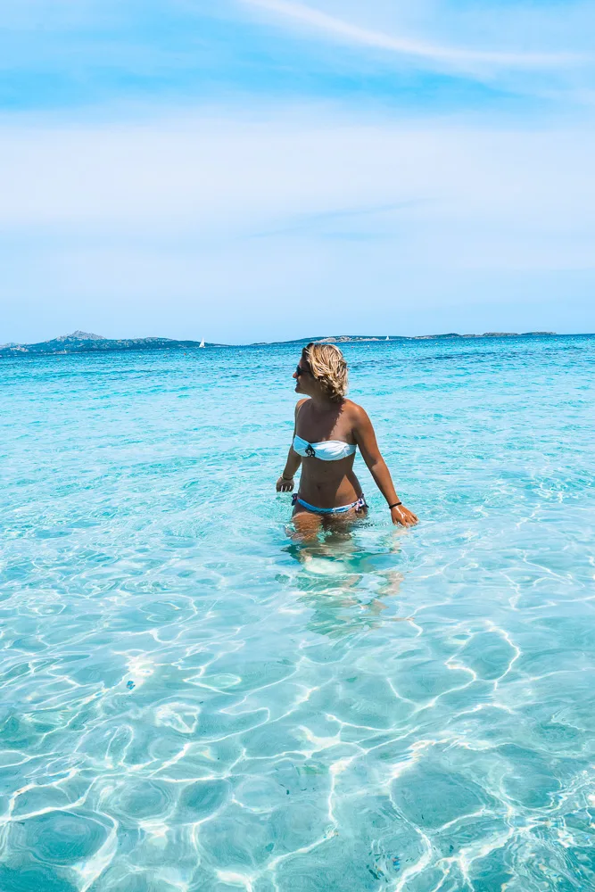 Enjoying the crystal clear waters in Le Piscine di Cannigione, Italy