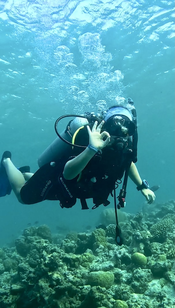 Enjoying one of the open water dives at Nova Maldives