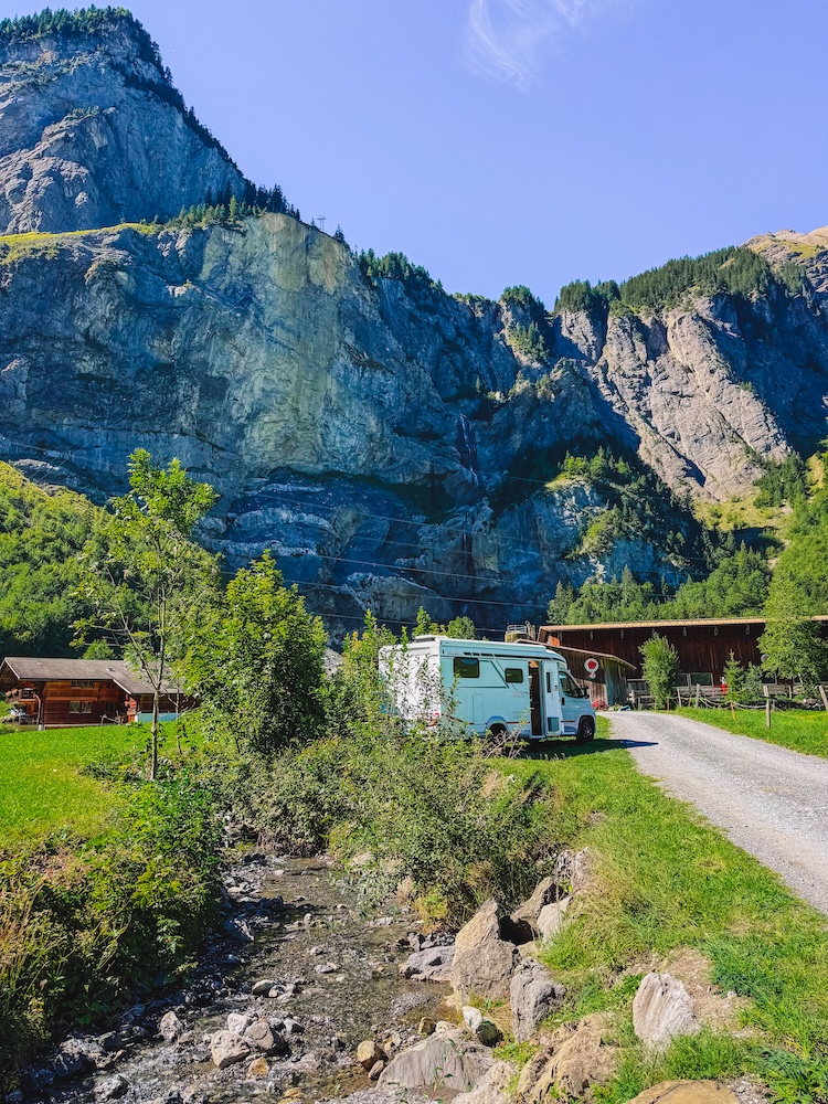 The gorgeous camping area where we spent the night in Kandersteg, Switzerland